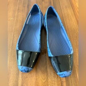 Crocs Sienna Blue and Black Flats